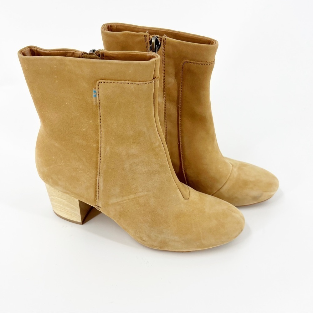 ✅ TOMS Womens Evie Honey Nubuck Ankle Boots Size‎ 6